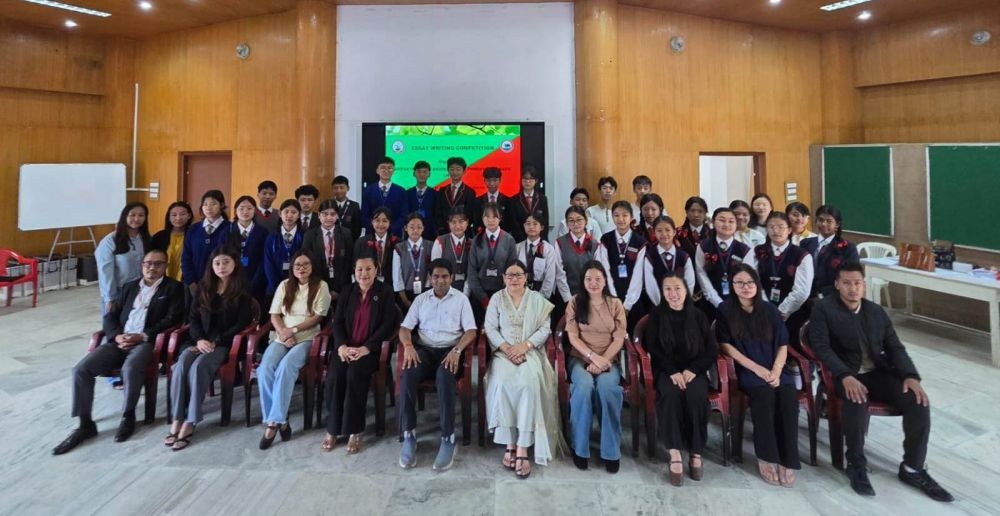 Officials along with the participants during the essay competition programme held at the conference hall of the Forest Office Complex in Kohima on June 3.
